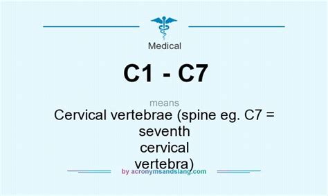 What Does C1 C7 Mean Definition Of C1 C7 C1 C7 Stands For