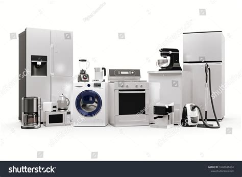3d Render Home Appliances Collection Set Stock Illustration 1668941434