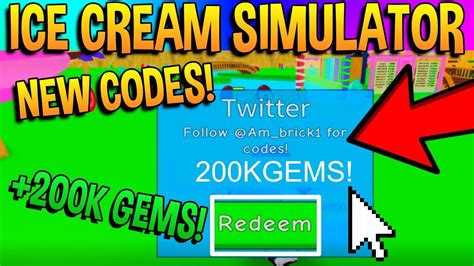 If your code doesn't work it can be one of several problems. (*NEW*) ROBLOX ICE CREAM SIMULATOR UPDATE CODES! NEW CODES ...