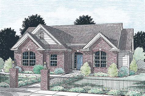 Traditional One Story House Plan With A Split Bedroom Configuration