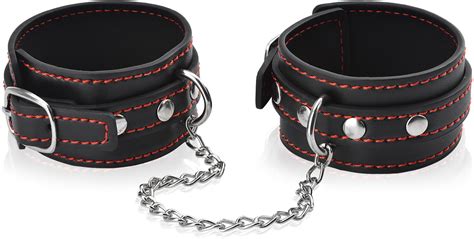 Leder Handschellen Armbänder Sex Bondage Sm Bdsm Mit Kette Ebay