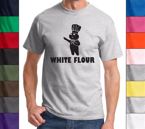 White Flour Funny T Shirt White Power Spoof Political Humor Rude T