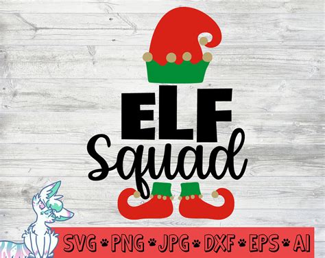 Elf Squad Svg Elf Svg Christmas Svg Dxf Eps Squad Svg Etsy