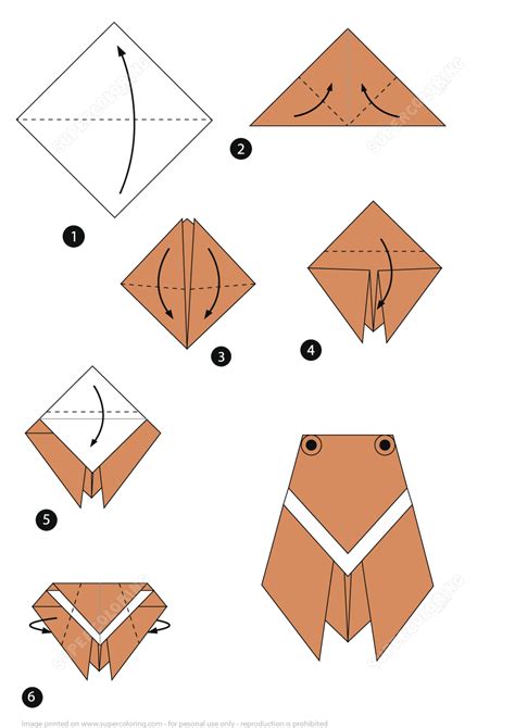 Origami Step By Step Instructions Of A Cicada Free Printable
