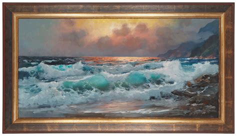 Bid Now Alexander Dzigurski 1911 1995 Seascape Oil On Canvas