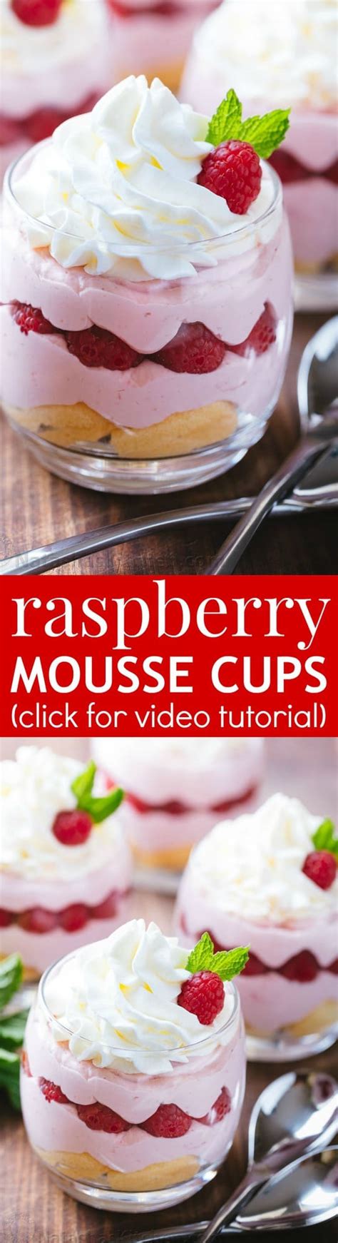 Perhaps that is what homemade lady fingers are supposed to taste like. Raspberry Mousse Cups (VIDEO Recipe) - NatashasKitchen.com