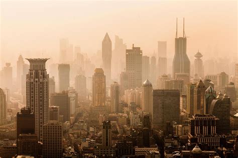 Smog Over Shanghai Air Pollution Pollution City
