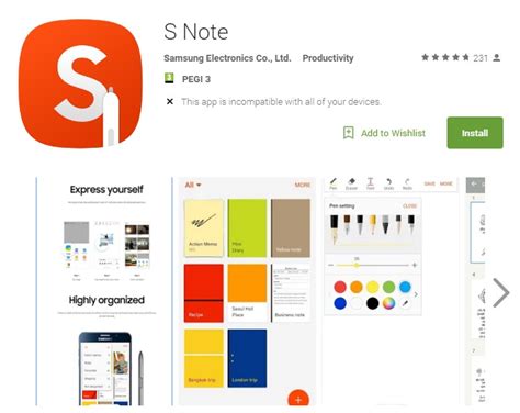 Samsungs S Note App Is Now In The Play Store Android Authority