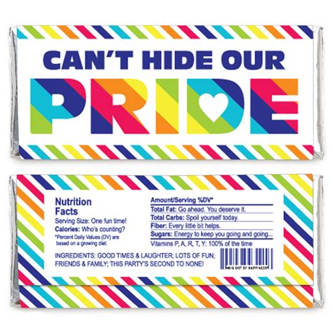 Love Is Love Gay Pride Candy Bar Wrapper Lgbtq Rainbow Etsy