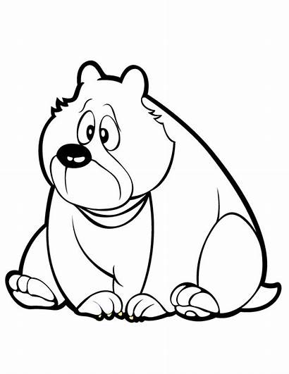 Bear Coloring Cartoon Pages Clipart Teddy Printable