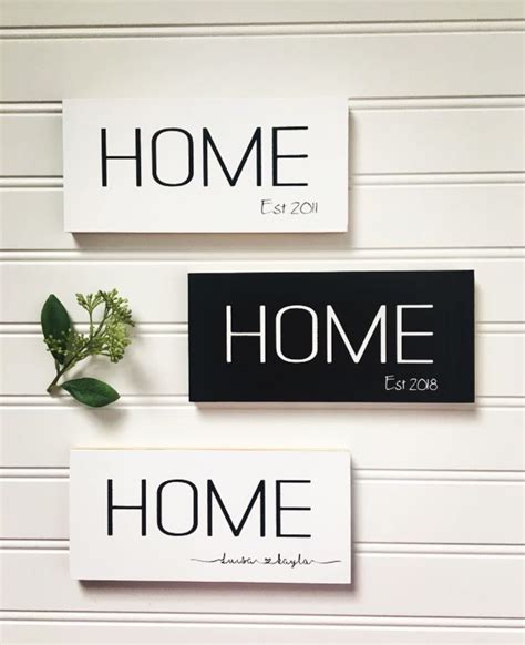Home Sign Established Signs Personalized Home Sign Wood Signs
