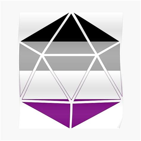 Asexual Pride Flag D20 Poster For Sale By Novotnydesigns Redbubble
