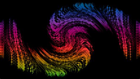 1360x768 Waves Of Color On A Black Background Desktop Laptop Hd