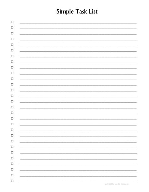 10 The Origin Printable To Do List Pages Template