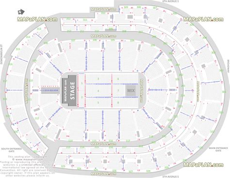 Nashville Bridgestone Arena Seating Chart Detailed Seat Row Numbers End Stage Concert