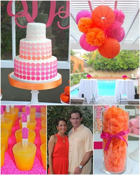 Pin By Lisa Cuevas On Party Time Orange Birthday Parties 40th