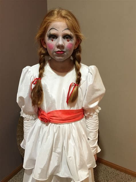Annabelle Halloween Girl Costume Makeup Annabelle Halloween