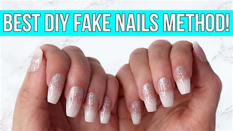 Diy Fake Nails At Home No Acrylic Easy Lasts 3 Weeks Youtube