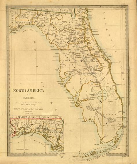 Tanners Map Of Florida From 1833 Florida Memory Florida Maps
