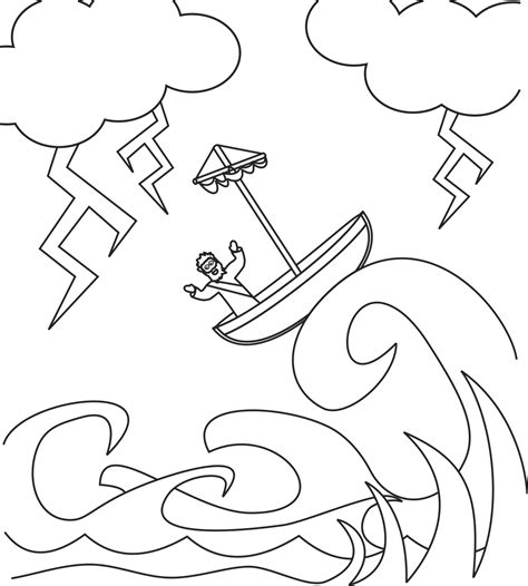Jesus Calms The Storm Coloring Pages Coloring Home
