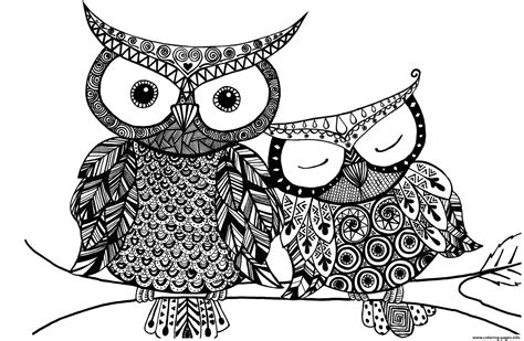 Adult Owl Coloring Page Printable