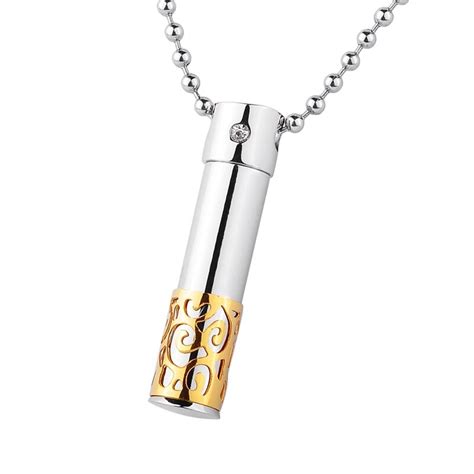 Lasperal 1pc Punk Style Pendant Stainless Steel Two Tone Gold Color