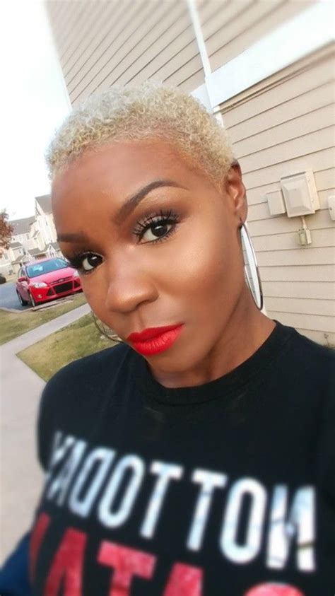 Platinum Blonde On Dark Skin Natural Hair Can Be Colored We Cn Be