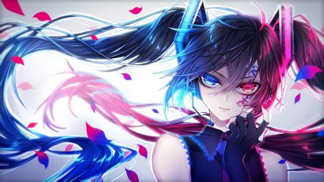 Red And Blue Anime Character Wallpapers Wallpaper Cave