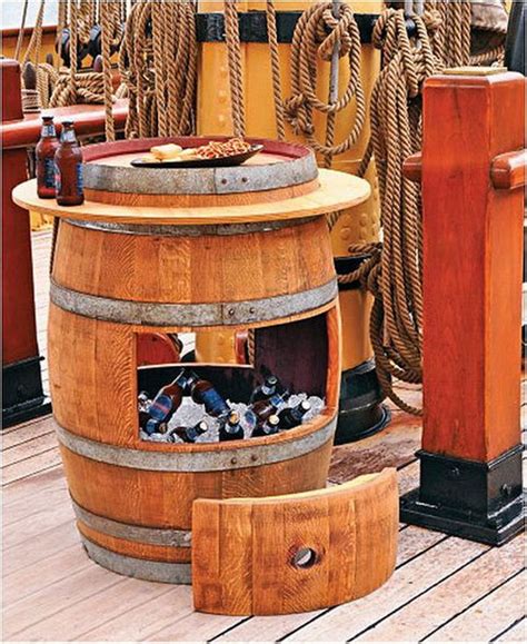 It can be as simple or elaborate as you and your budget allow; 15 Creative DIY Wine Barrel Project Ideas