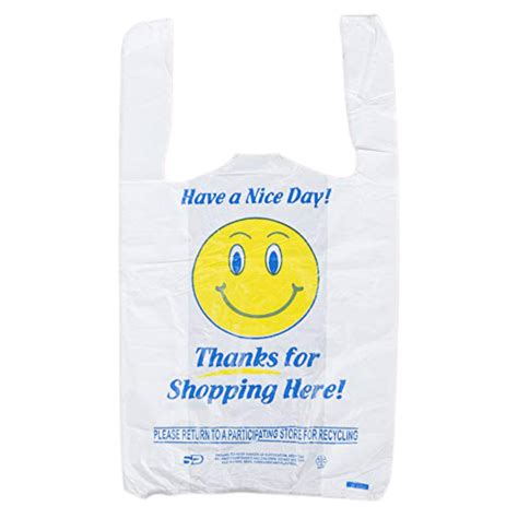 Pine Shopping Bags Happy Face Plastic Bags Reusable Bags For