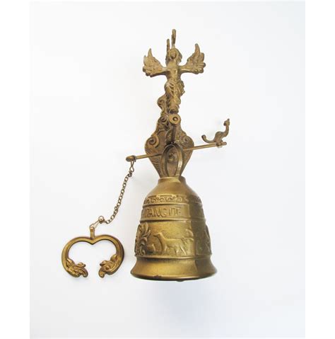 Vintage Brass Bell Wall Mount Monastery Bell Entrance Bell Etsy Vintage Brass Brass Bells