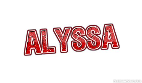 Alyssa Logo Herramienta De Diseño De Nombres Gratis De Flaming Text