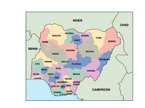 nigeria presentation map | Vector maps