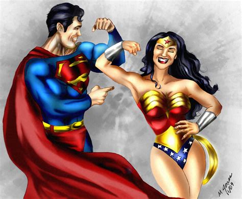 What A Woman Superman And Wonder Woman Fan Art 20667233 Fanpop