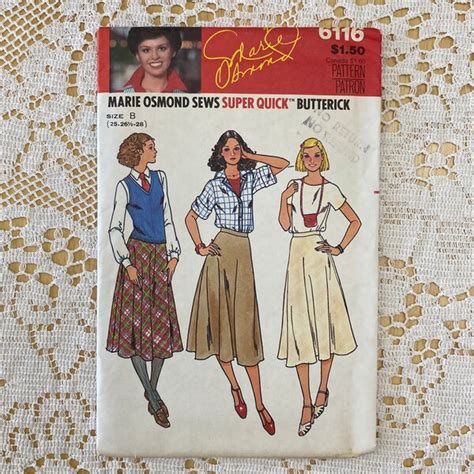 butterick marie osmond sewing pattern etsy uk