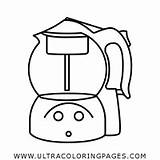 Kettle Coloring Electric Tea sketch template