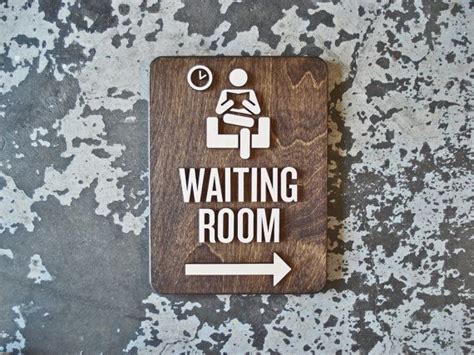 Waiting Room Doctor Office Sign Directional Arrows 9 Etsy