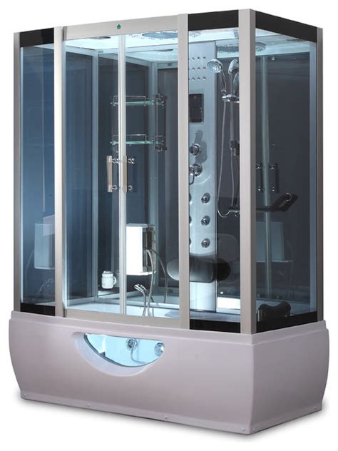 Home steam showers with built in whirlpool bath tubs are likewise available that boasts of 6 massage jets, 9 body jets, steam sauna, built in seat let us help you find that perfect steam shower for your bathroom. 1001Now GT007 Rectangle Steam Shower Enclosure and ...
