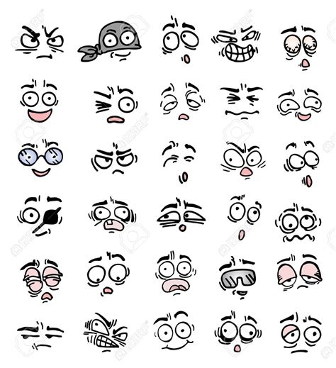 Faces Expression Collection Cartoon Expression Cartoon Faces