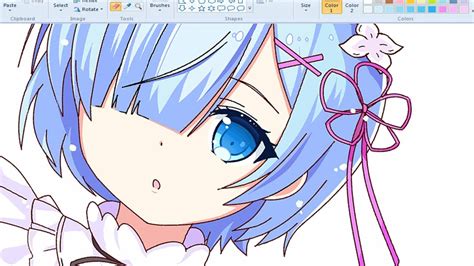 Browse the user profile and get inspired. SpeedPaint 】 Draw Anime Girl on MS Paint - Rem - YouTube