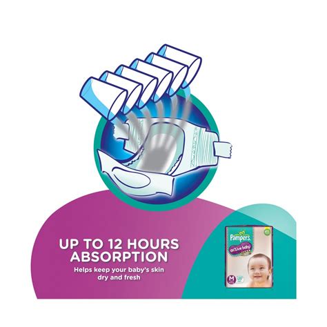 Buy Pampers Active Baby Diapers Medium 20 Pieces Online