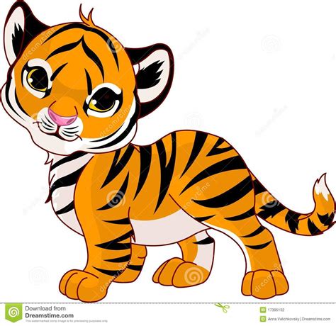 Walking Baby Tiger Stock Vector Illustration Of Baby 17395132