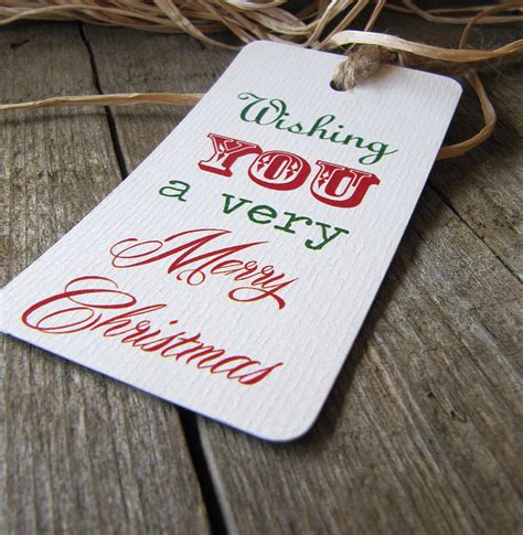 Pack Of Five 'merry Christmas' Gift Tags By Precious Little Plum