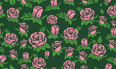 Beauty Of Pink Rose Flower Pattern Background For Valentine With Leaf