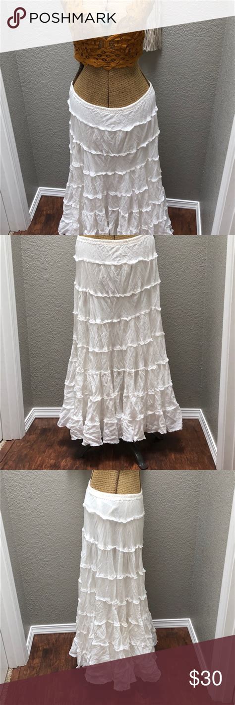 Ruby ‘n Style White Tiered Prairie Skirt Ml Style Clothes