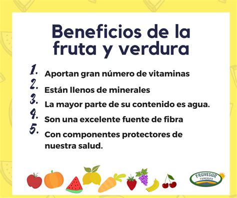 Beneficios De La Fruta Y Verdura Fruvesur