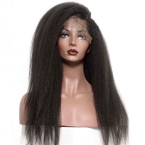 100% remy human hair wigs. 150% Density Lace Front Human Hair Wigs Kinky Straight ...