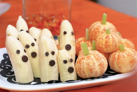 Banana Ghosts And Clementine Pumpkins Healthy Halloween Snacks