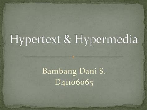 Ppt Hypertext And Hypermedia Powerpoint Presentation Free Download