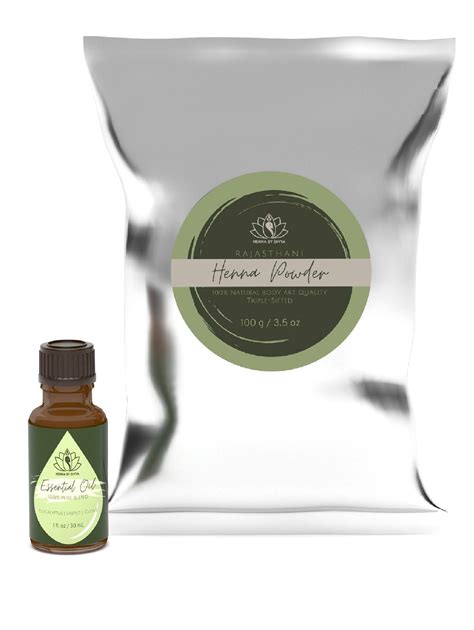 100 Natural Henna Powder 100g Special Blend Essential Oil Etsy
